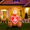 Glitzhome® 6ft. Lighted Valentine's Inflatable Bear with Heart Décor